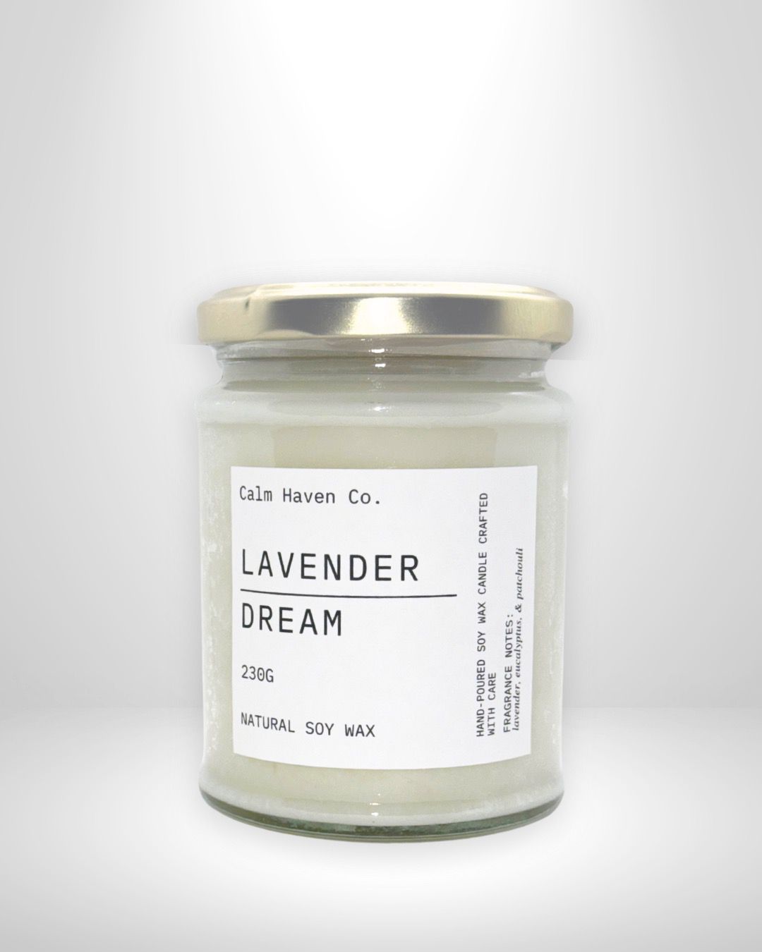 Luxurious Scented Soy Wax Candle - Lavender Dream
