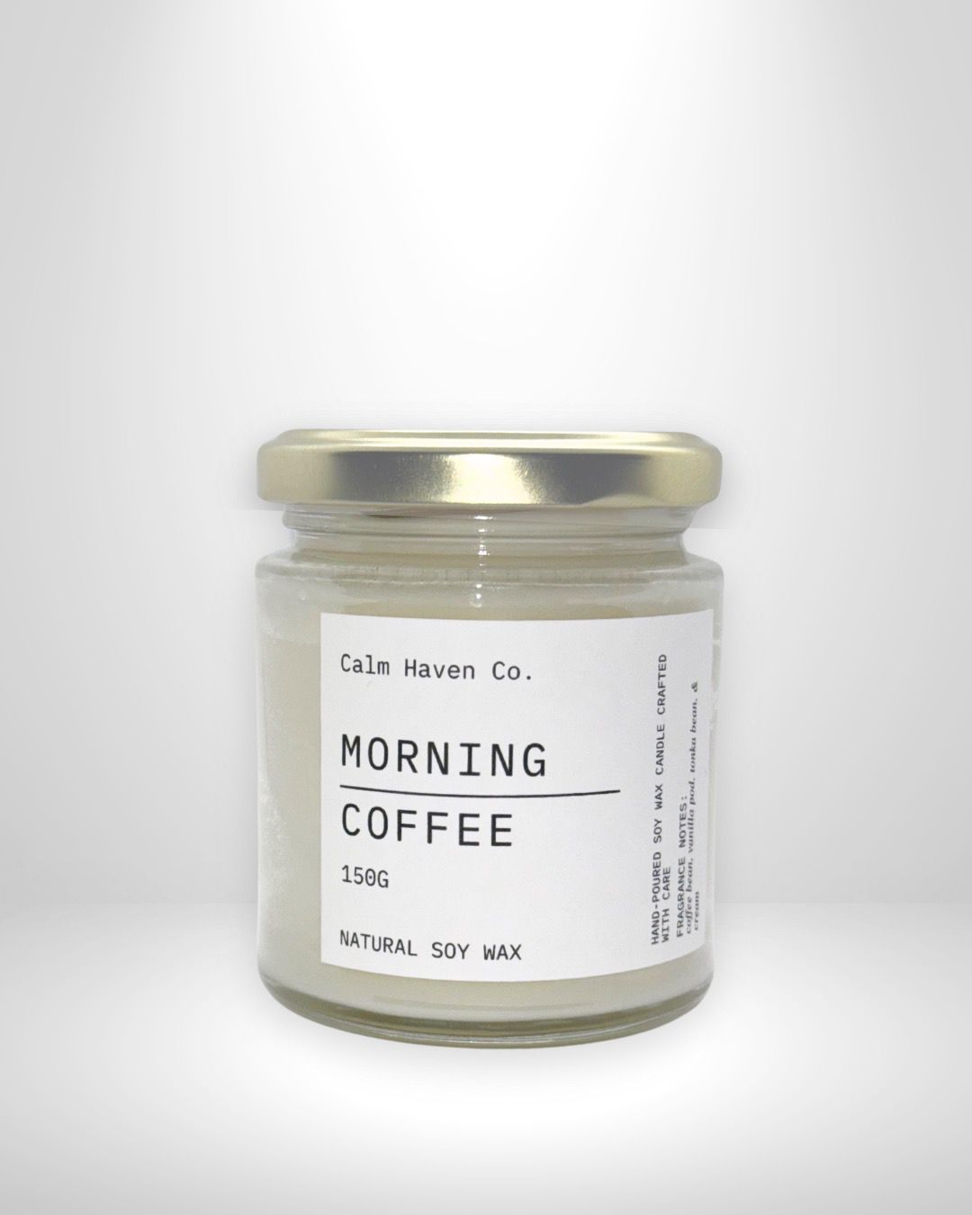 Luxurious Scented Soy Wax Candle - Morning Coffee