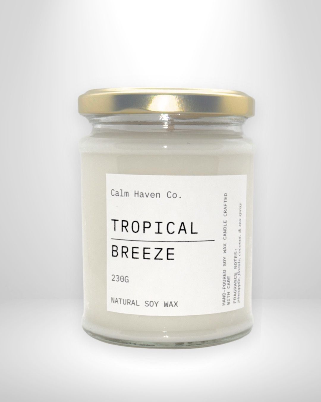 Luxurious Scented Soy Candle - Tropical Breeze