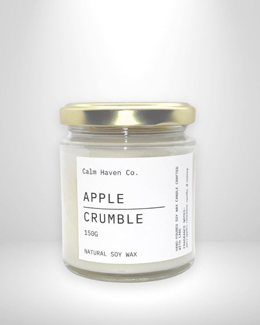 Luxurious Scented Soy Wax Candle - Apple Crumble