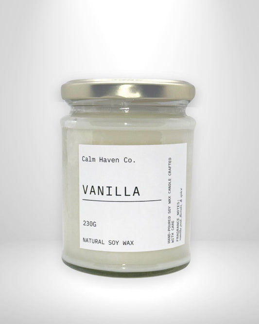 Luxurious Scented Soy Wax Candle - Vanilla Soy